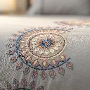 AI Generated Enhanced Embroidery of Mandala Weave Bedsheet