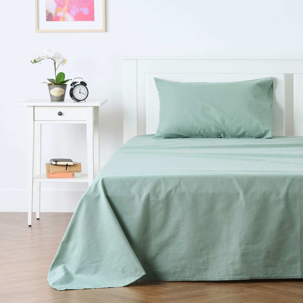 Linen Bedsheet Sea green