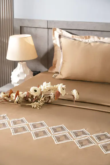 Brown Diamond Embroidery